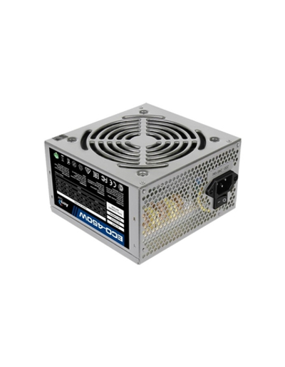 Aerocool 450W Retail ECO-450W ATX v2.3 Haswell, fan 12cm, 400mm cable, power cord, 20+4P, 12V 4P, 1x PCI-E 6P, 2x SATA, 2x PATA, 1x FDD