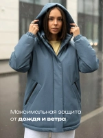 Куртка весенняя удлиненная с капюшоном