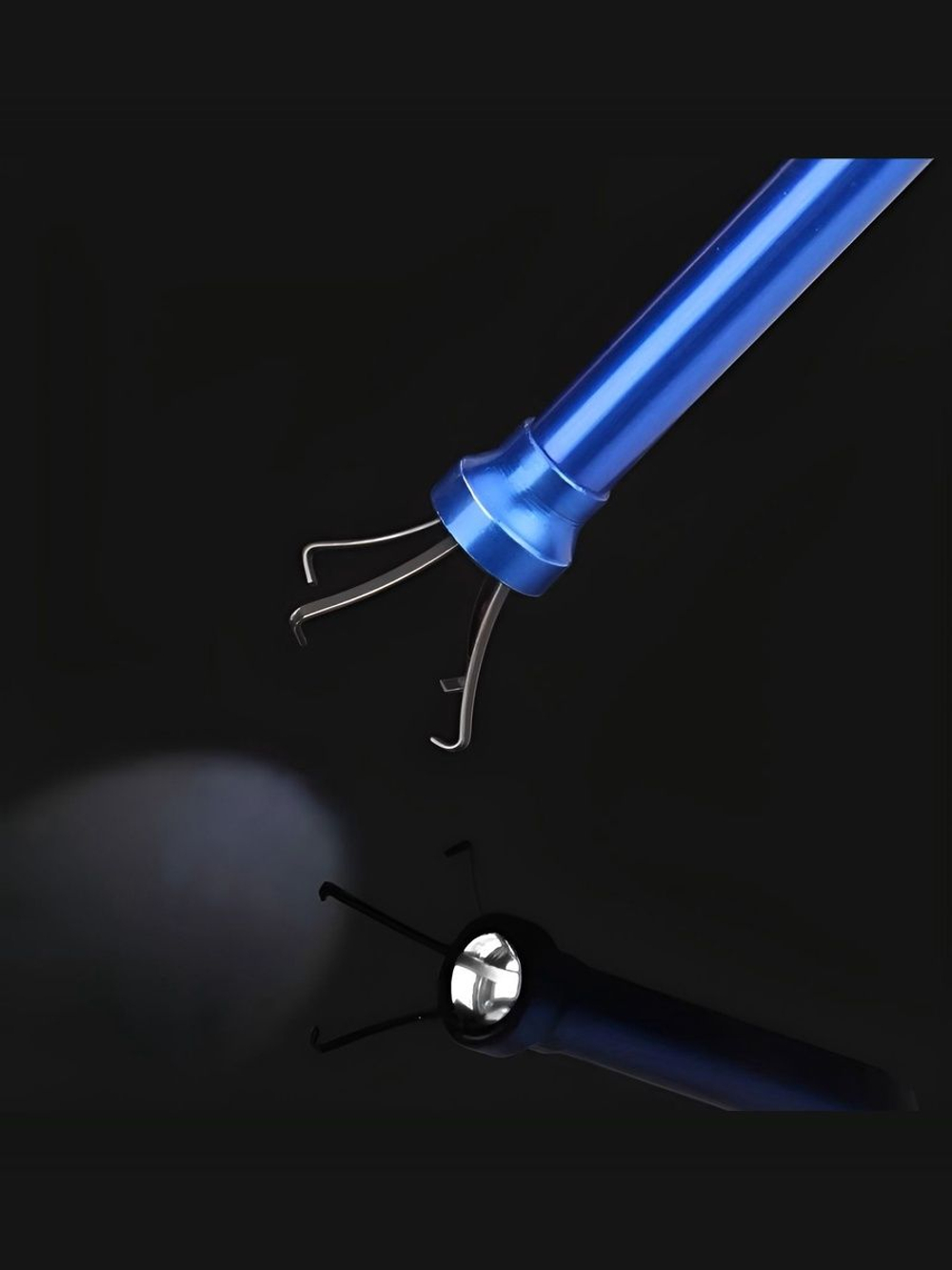 Щуп захват для предметов, магнитный гибкий с фонарем, металл, 620мм