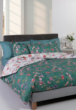 Постельное белье 2 спальное евро Mirabello Campagna In Fiore зеленое