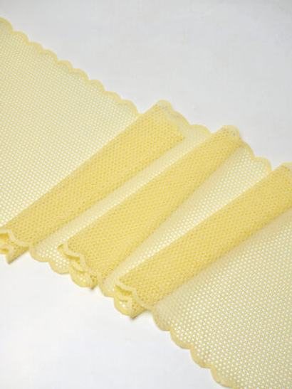 Эластичное кружево светло-жёлтое ширина 21 см