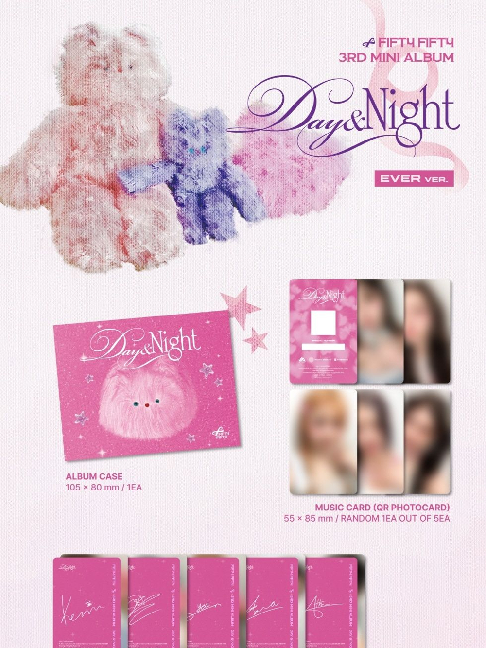 Альбом FIFTY FIFTY - DAY & NIGHT 3rd Mini Album EVER 2 Version SET