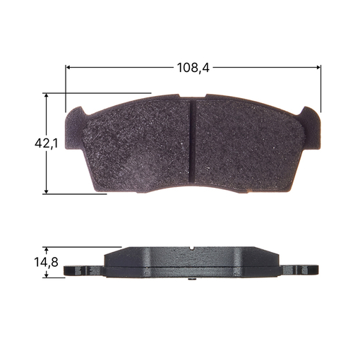 Колодки тормозные дисковые Avantech передние (противоскрипная пластина в компл.) AV739