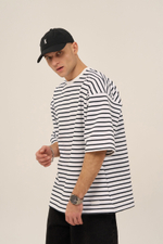 Футболка KUL'TURA OverSize "Basic" Полоска Черный