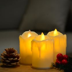 ULD-F062 WW CANDLE SET3 Фигура светодиодная Свеча на батарейках LR44 в-к. в составе набора из 3 штук. 1 светодиод. Теплый белый свет. TM Uniel