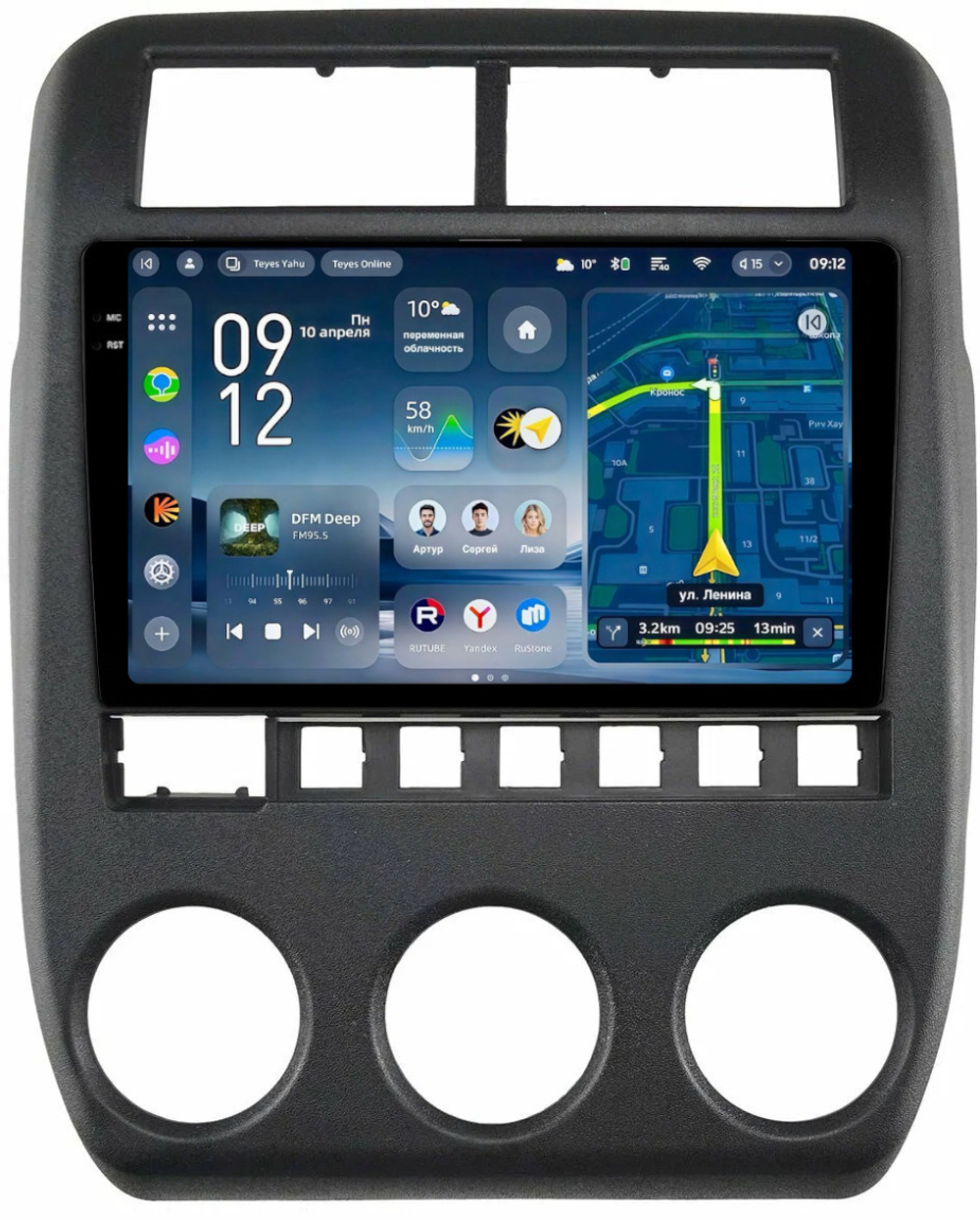 Магнитола для Lada 4x4, Niva Legend, Urban, Bronto 2019-2023+ - Teyes CC4-PRO монитор 9.5" 2K QLED на Android 13, Snapdragon 778G, AI, CarPlay, DSP, 4G SIM-слот