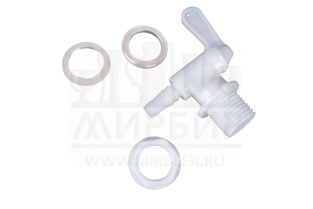Кран пластиковый 3/8" без насадки-дрожжеуловителя