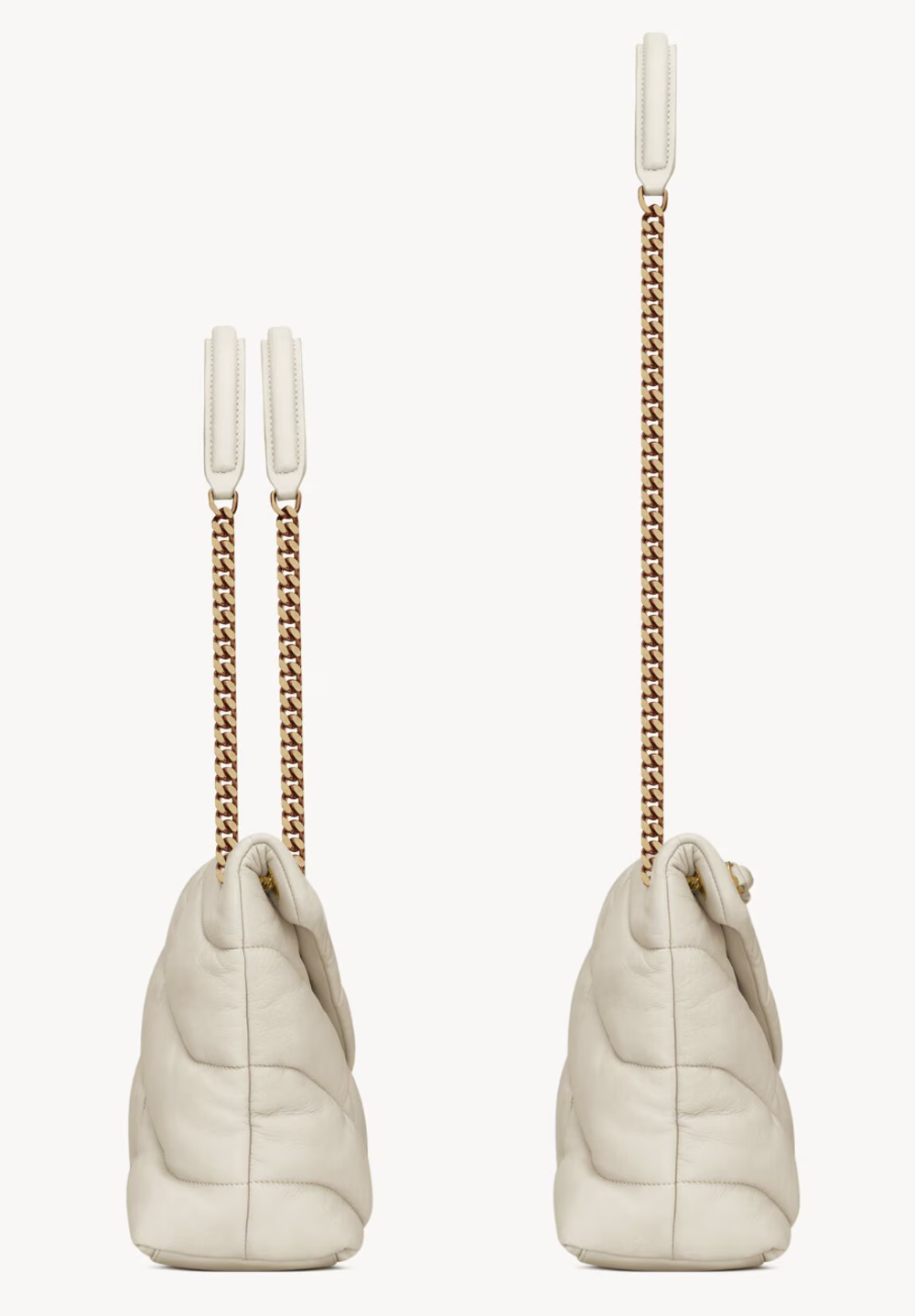 Сумка Saint Laurent Loulou Puffer Small из наппы с цепочным ремнём