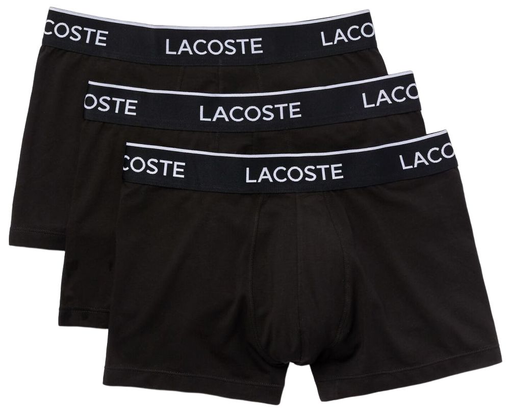 Мужские спортивные боксеры Lacoste Casual Cotton Stretch Boxer 3P - black