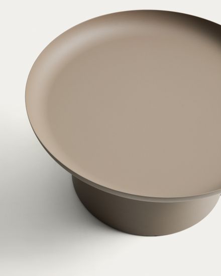 Уличный столик Arcola из алюминия цвета таупе, диаметр 70 см