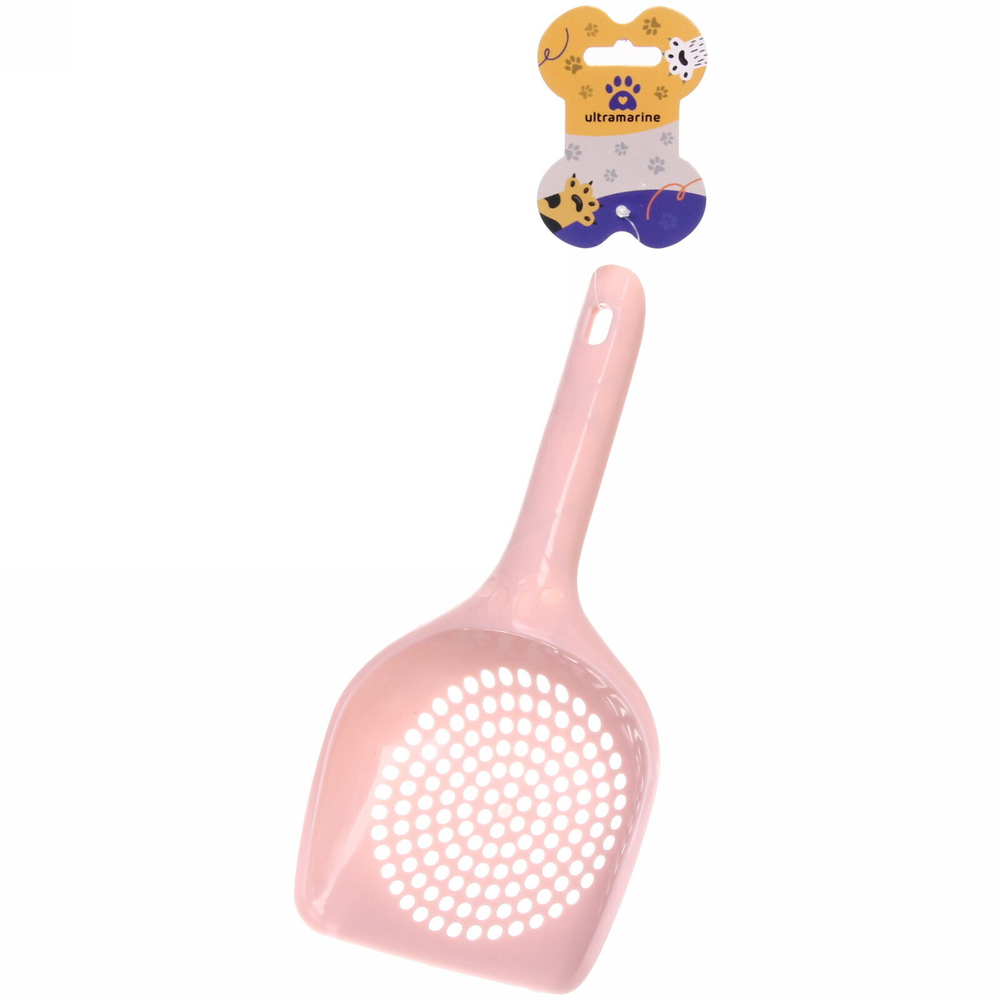 Совок для кошачьего туалета «ДОНКОТТИКО», мини, цвет бежево-розовый, 15,5см (лейбл)