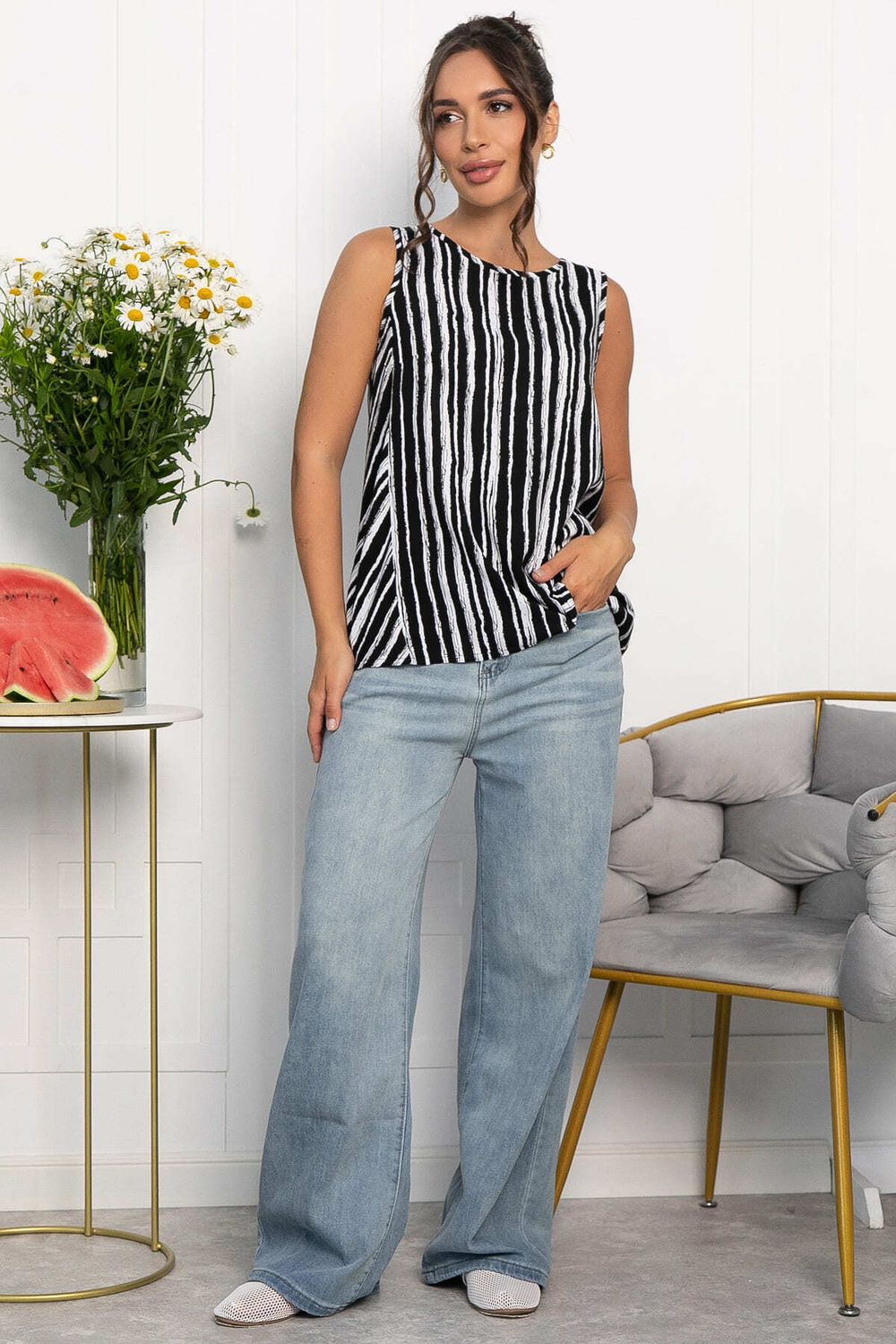 Топ Конте (черно-белый) Б13956-10М LT Collection