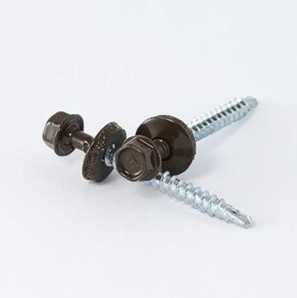 Саморез кровельный RALL 8017 коричневый 5,5х25 (120шт)