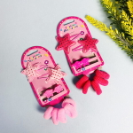 Аксессуары для волос детские «Little Lady- Звездочки», 3 цвета, (2 краба, 5 резинок, 2 заколки), 8*17,5 см