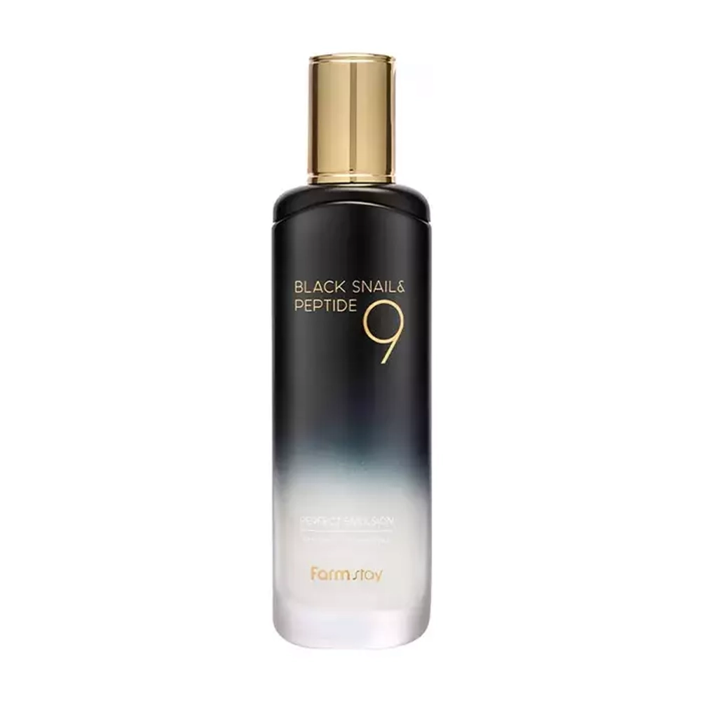 Эмульсия с муцином черной улитки и пептидами FarmStay Black Snail & Peptide9 Perfect Emulsion