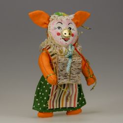 Ёлочная игрушка Свинка с подарком