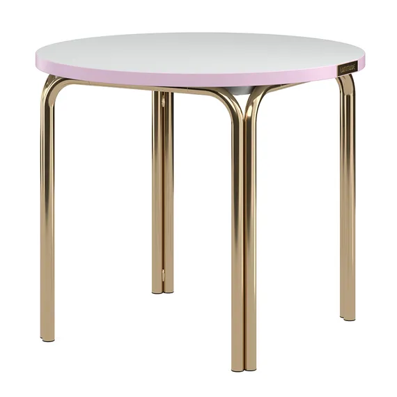 Столик кофейный ror, D50 см, латунь/серый/розовый