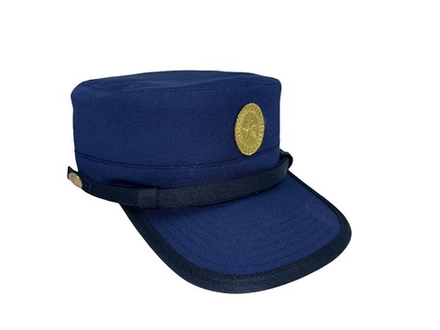 Кепка офисная синяя с вышитой малой кокардой РА