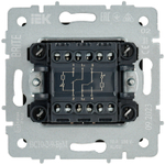 BRITE Выключатель 2-клавишный с индикацией для отелей 10А ВС10-2-9-БрМ маренго IEK