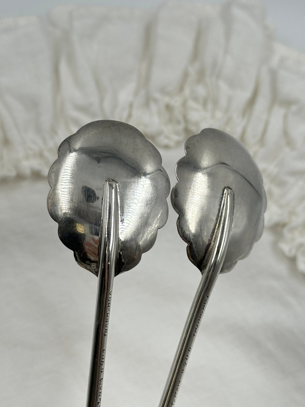 Серебряная ложка-трубочка для коктейля