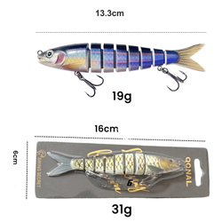 Набор воблеров для рыбалки 13.5 см. 19гр. восьмисекционный 5 шт. в пластиковой коробке
