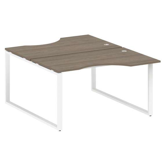 Metal System Рабочая станция криволинейная на О-образном м/к БО.РАС-СА-2.2 Вяз Благородный/Металл Бе