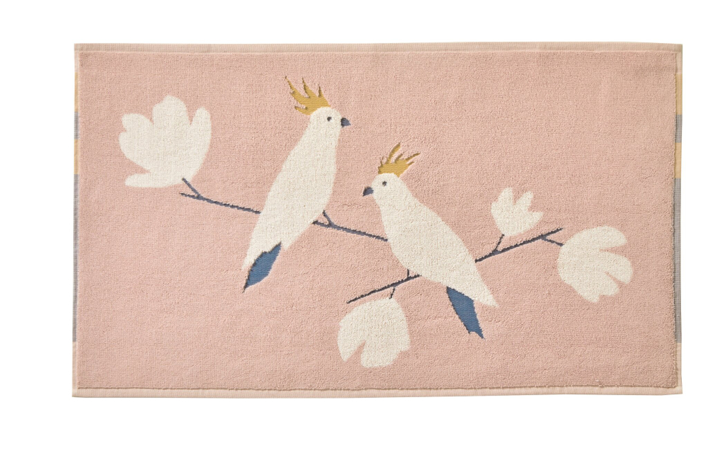 Коврик для ванной 50х90 Blanc des Vosges Perruches Petale розовый