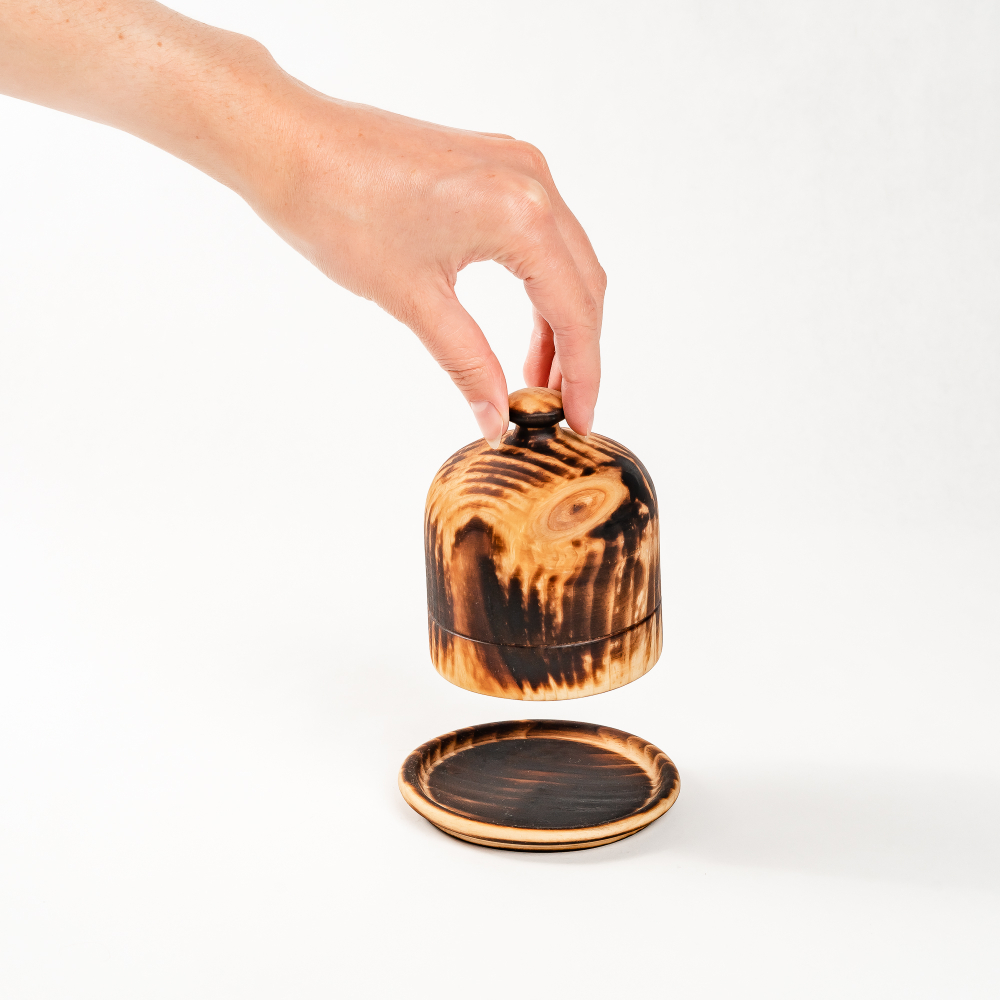 Масленка из дерева Сибирский Кедр для сливочного масла MS10