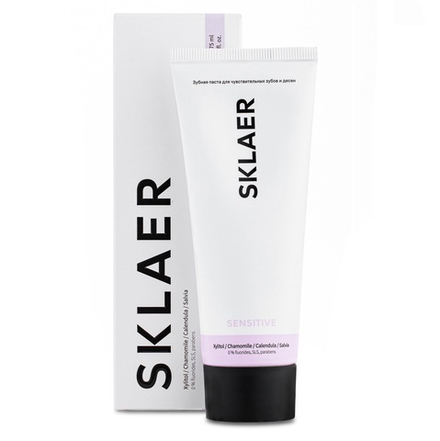 Sklaer Зубная паста для чувствительных зубов и десен Sensitive 75мл мятный вкус