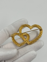 Брошь Два Сердца Christian Dior