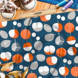 Ткань Ниагара Софт схематичные фрукты