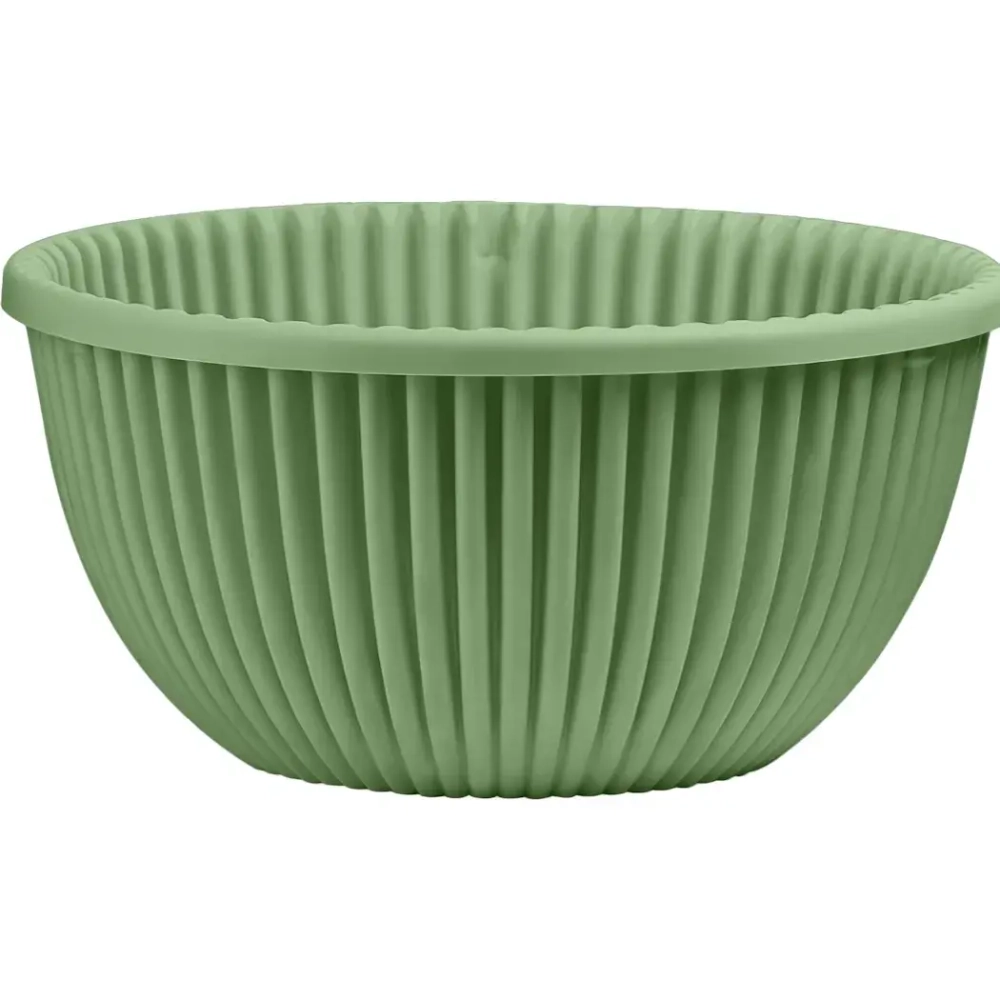 Кашпо для цветов пластиковое 6л d-31см «Верде» Оливковый