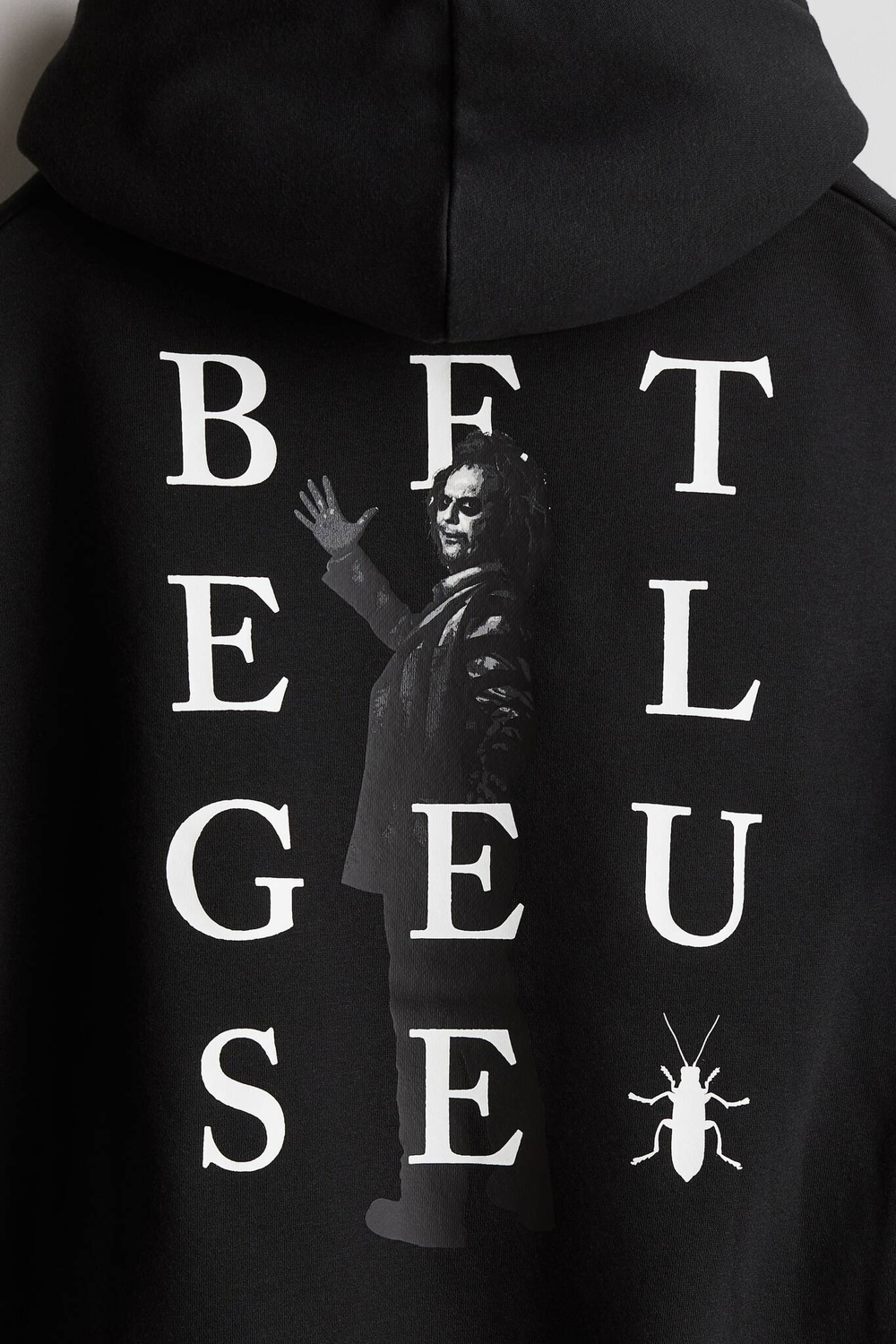 H&M Толстовка с капюшоном и принтом, черный