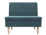 Диван прямой Мини, Бирюзовый, Велюр, 126040