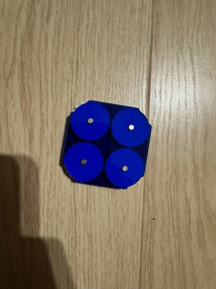 Square Counters, two tracks. Blue