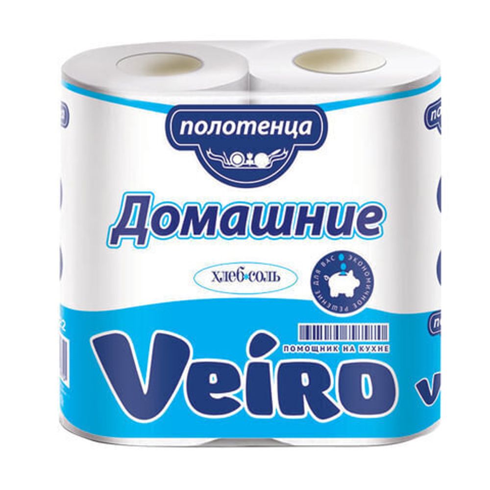 Полотенца бумажные Veiro Домашние, двухслойные, 2 рулона