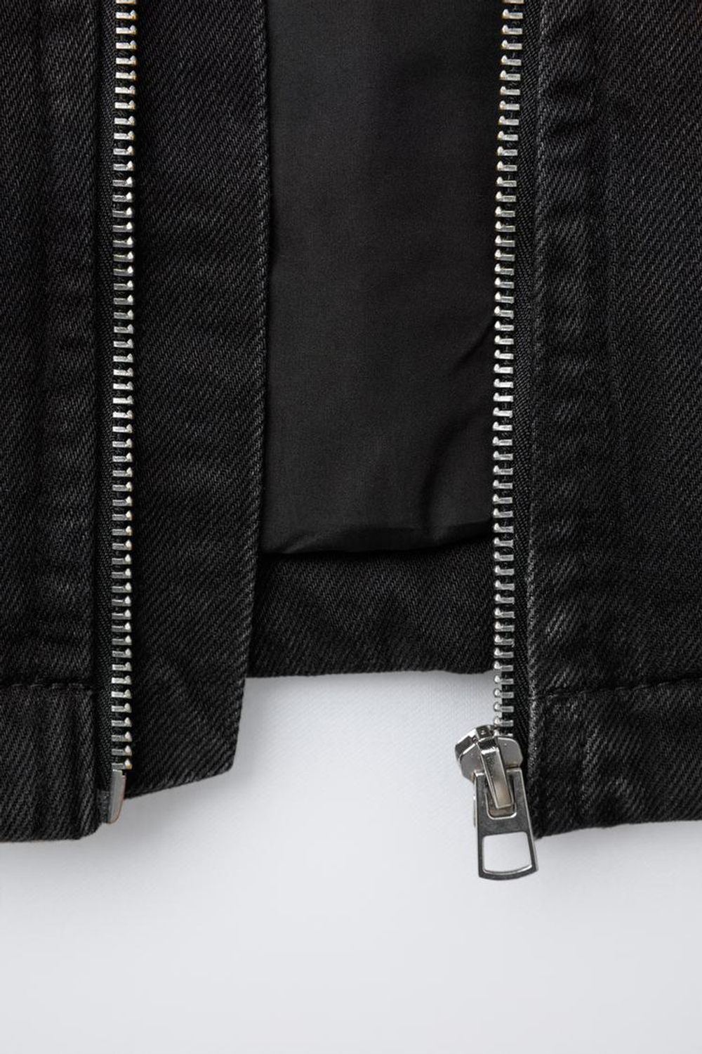 ZARA УТЕПЛЕННАЯ ДЖИНСОВАЯ КУРТКА MICKEY MOUSE © DISNEY, ЧЕРНЫЙ