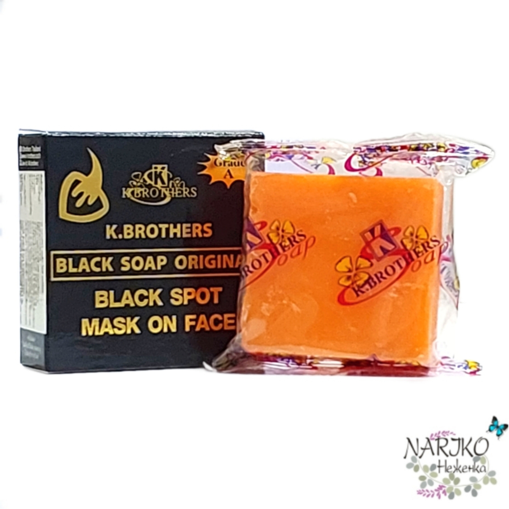 Мыло для лица и тела от чёрных точек матирующее K.Brothers Black Soap, 50 гр.
