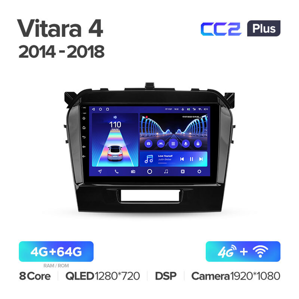 Teyes CC2 Plus 9" для Suzuki Vitara 2014-2018