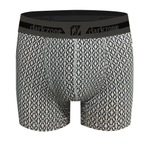 Серые мужские трусы-боксеры с геометрическим орнаментом (Размер: S) (Цвет: серый)