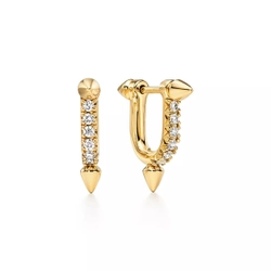 Серьги из жёлтого золота 18k с бриллиантами ,Tiffany 💎 Titan Pharrell Williams