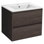 Тумба под раковину Vincea Gio 600 подвесная, 2 выкатных ящика soft-close, R.Oak