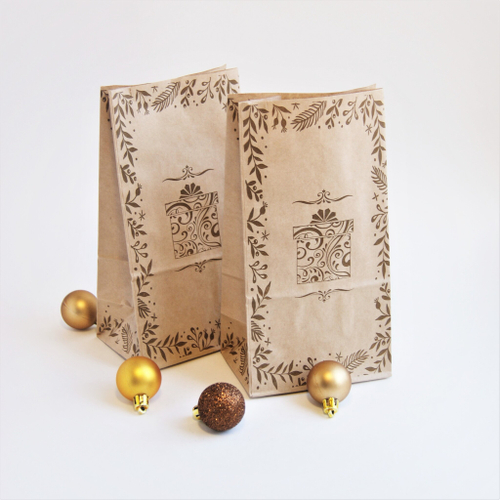 Пакет крафт Подарок 1 упаковка (100 шт)