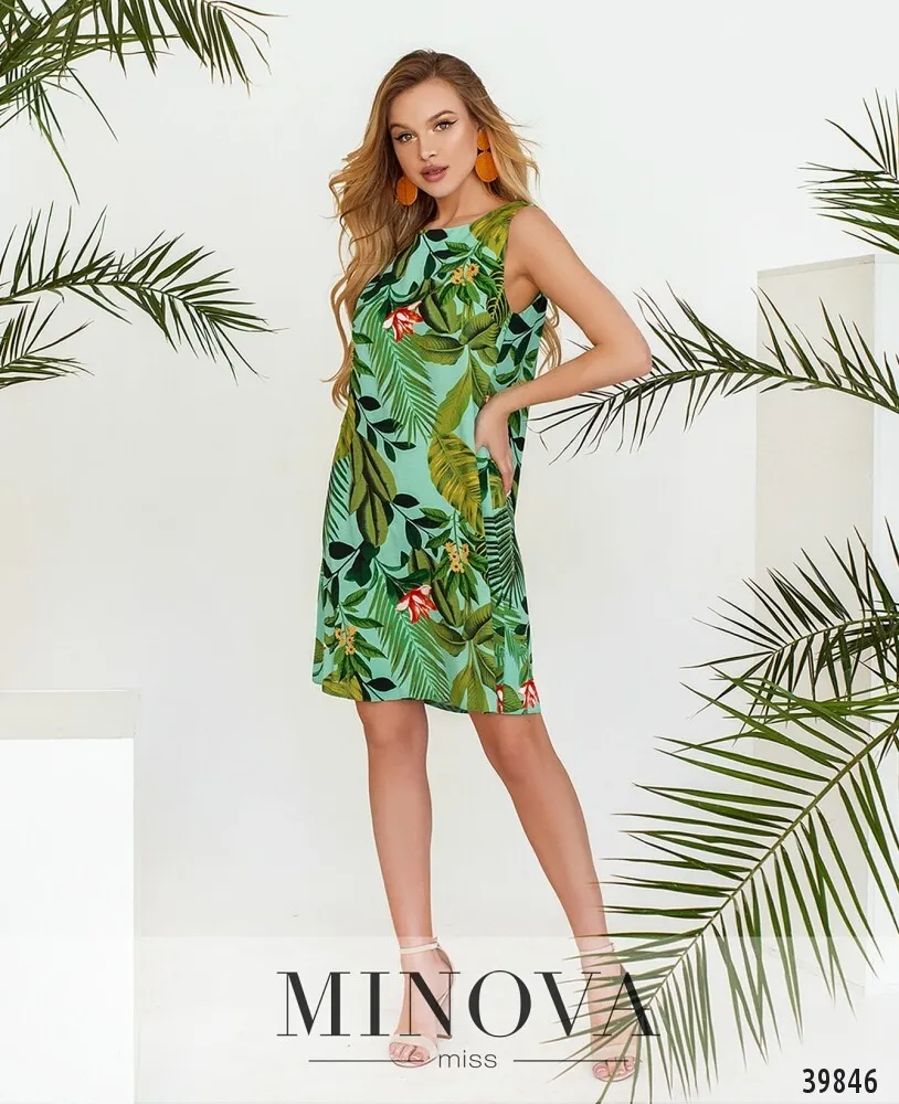 Платье 3153-голубой Minova