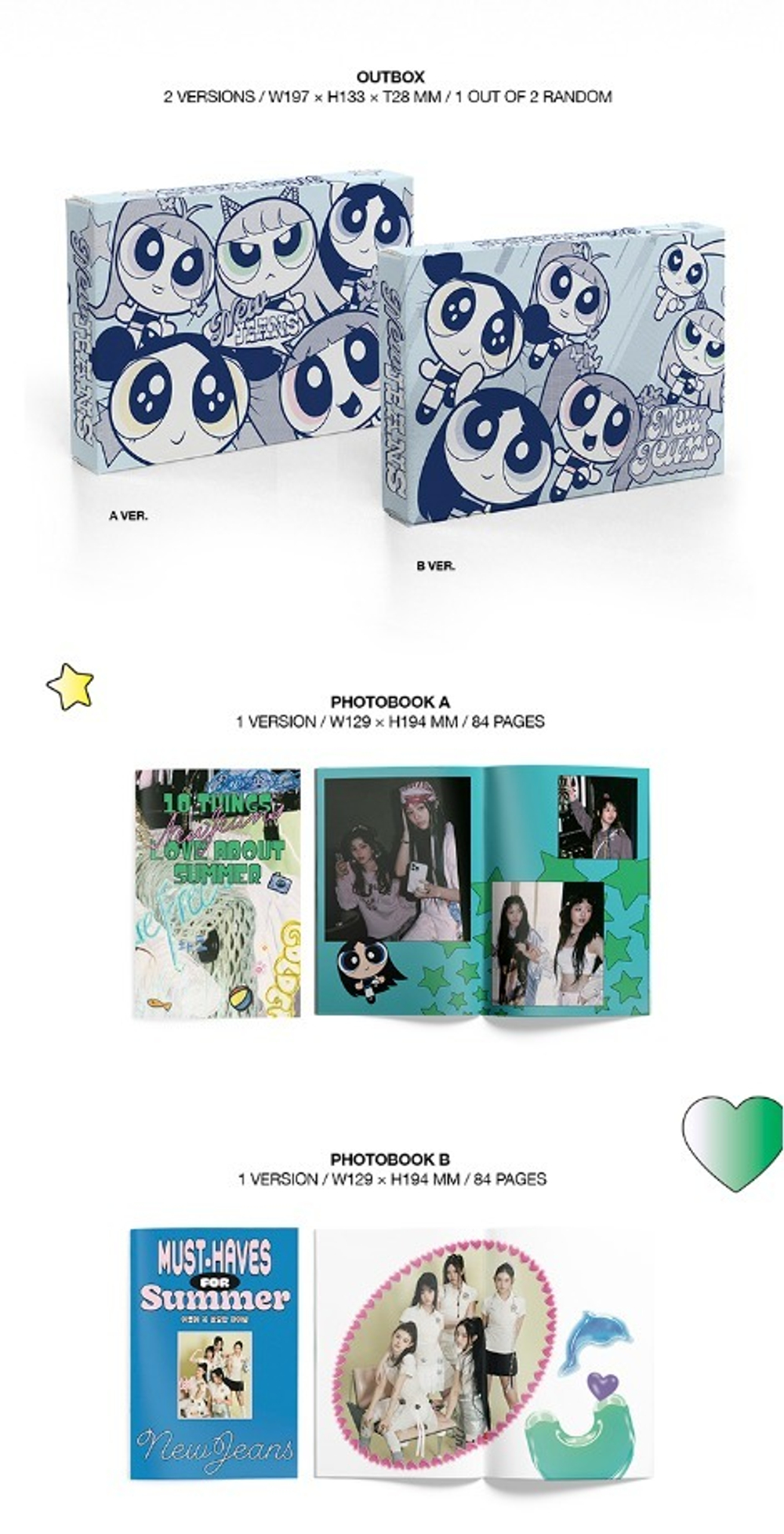 Альбом NewJeans - 2nd EP 'Get Up' THE POWERPUFF GIRLS X NJ Box ver.