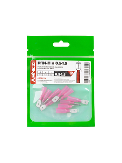 Разъемы плоские РПИ-П(н) 0.5-1.5 AWG(22-16) П=6.3х0.8 (10шт) красные, , Max Вт ARNEZI A0110079