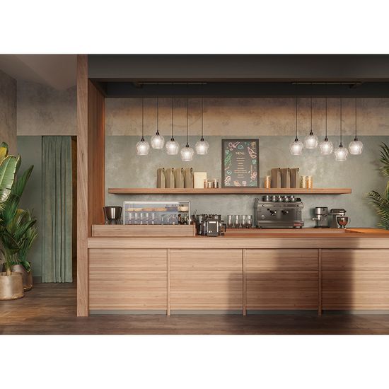 Светильник подвесной каскадный aurora, 110х18 см, прозрачный