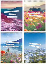 Блокнот А6 40л. клетка "Цветочное поле" греб. мел. Уф-лак (Schoolformat)