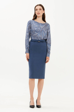 4897 Юбка женская (дымчато-голубой)