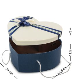 WF-98/2-B Коробка «Сердце» цв.син./беж.